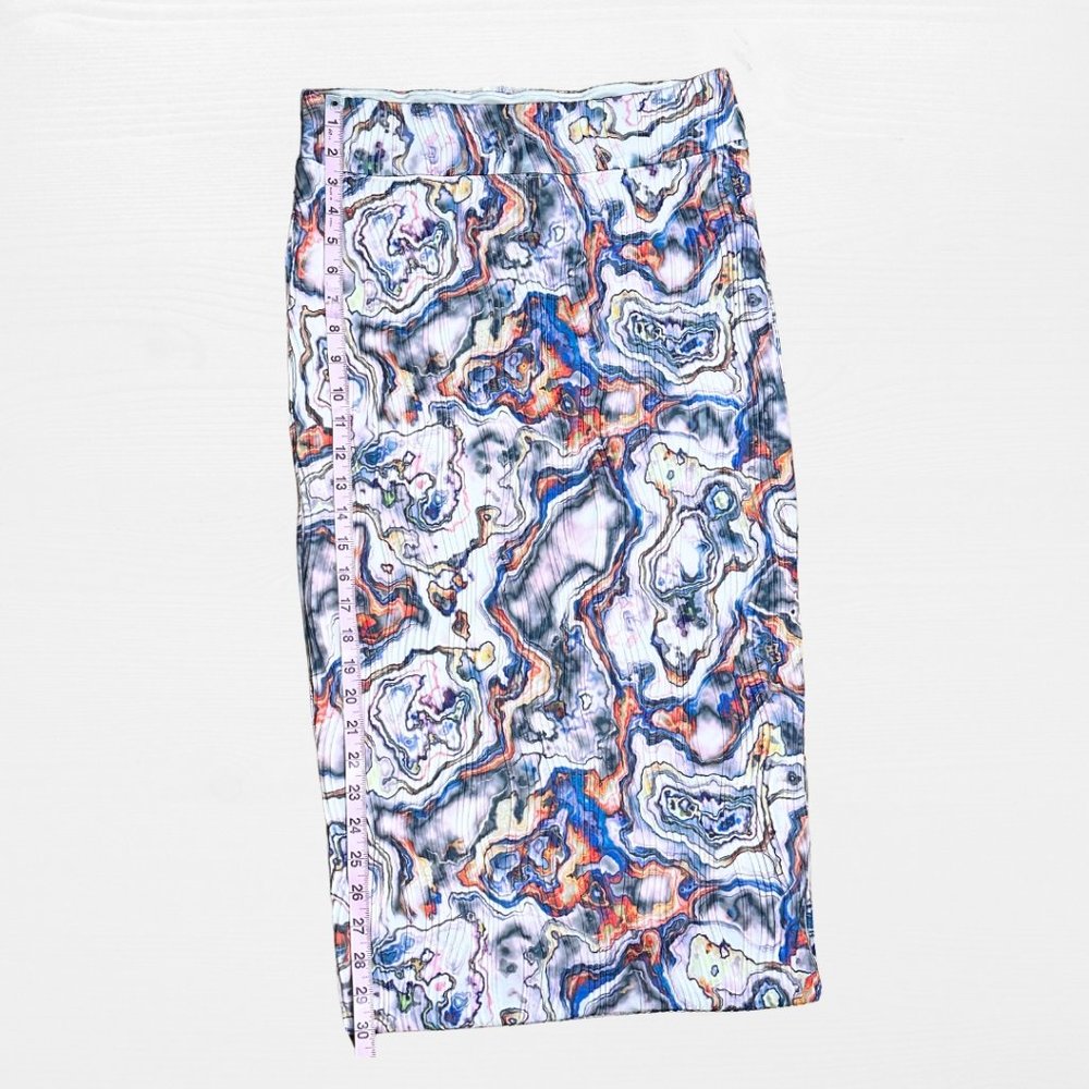 SOLD mermaidcore watercolor pencil skirt leith size large - Picture 6 of 7